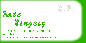 mate mingesz business card